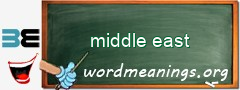 WordMeaning blackboard for middle east